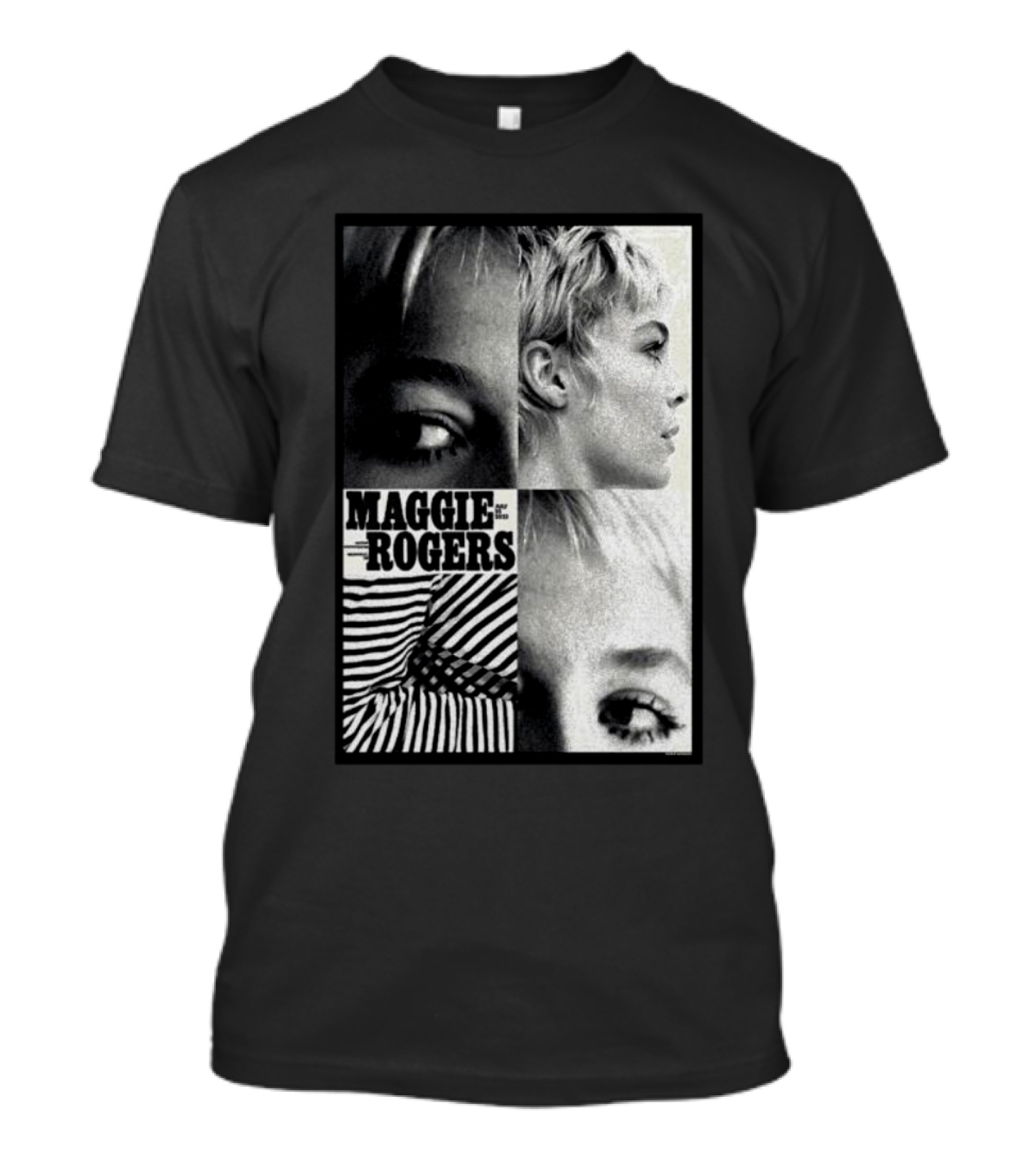 Maggie Rogers Vintage Black And White Portrait Collage Nashville T-Shirt