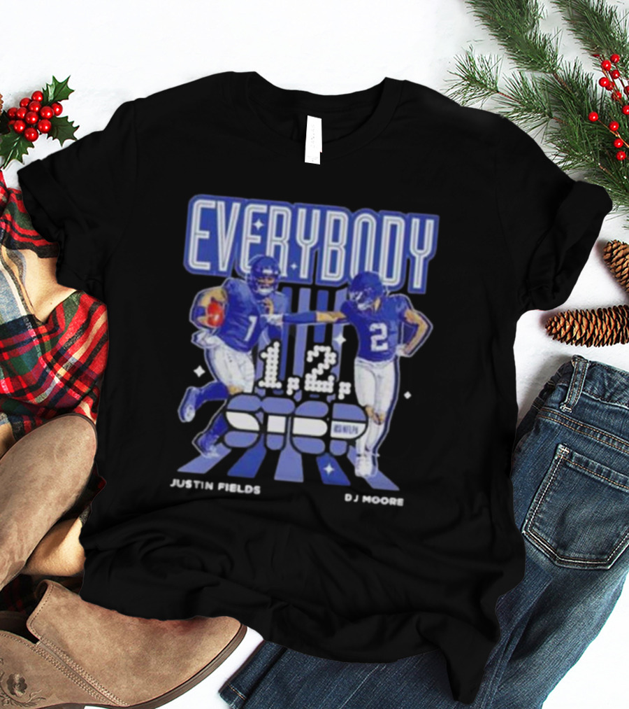 Everybody 1 2 Step Justin Fields DJ Moore Chicago Bears T-Shirt