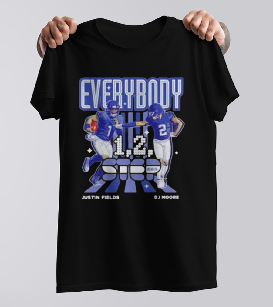 Everybody 1 2 Step Justin Fields DJ Moore Chicago Bears T-Shirt