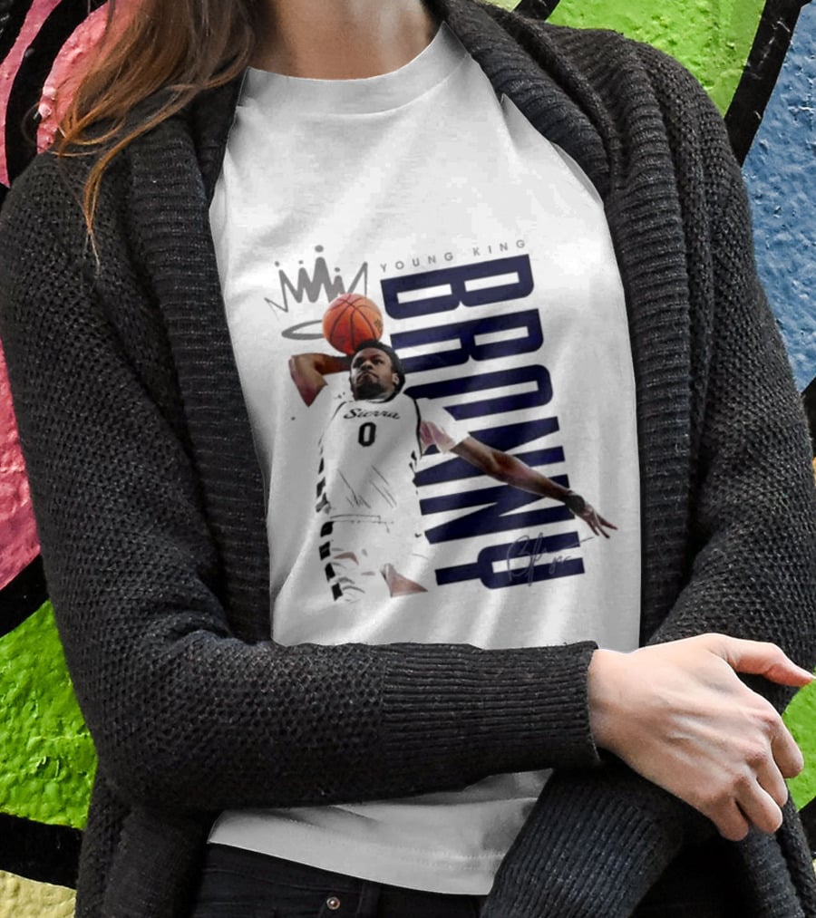 Bronny Young King Basketball Dunk - Crowned Athlete T-Shirt