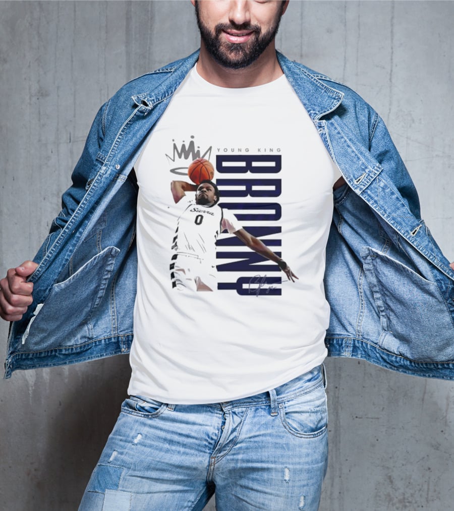 Bronny Young King Basketball Dunk - Crowned Athlete T-Shirt