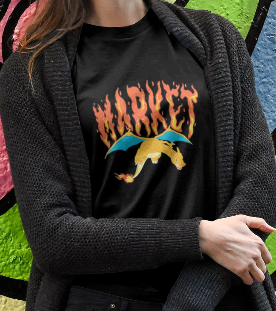 Market Charizard Flames Pokémon T-Shirt