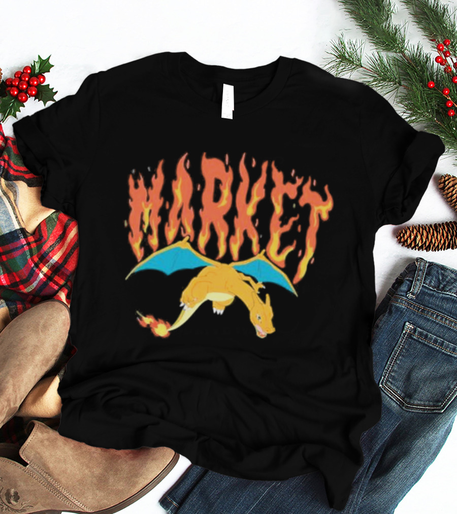 Market Charizard Flames Pokémon T-Shirt