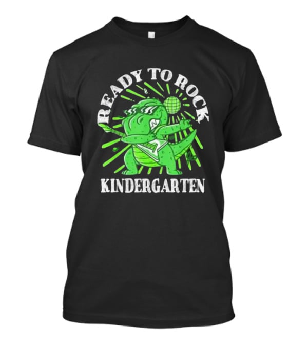 Ready To Rock Kindergarten Rex Guitar Disco Dinosaur T-Shirt