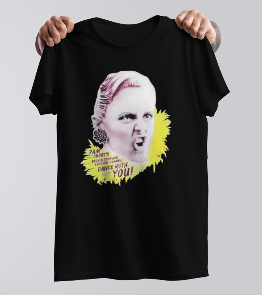 Pam Short’s Broken Both Her Legs And I Wanna Dance With You Nordacious Yellow Burst Expression T-Shirt