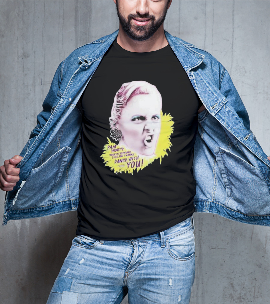 Pam Short’s Broken Both Her Legs And I Wanna Dance With You Nordacious Yellow Burst Expression T-Shirt
