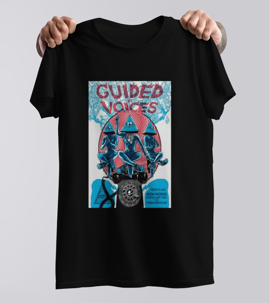 Guided By Voices Friday 8-4 Iron Works Buffalo New York Weird Nightmare T-Shirt