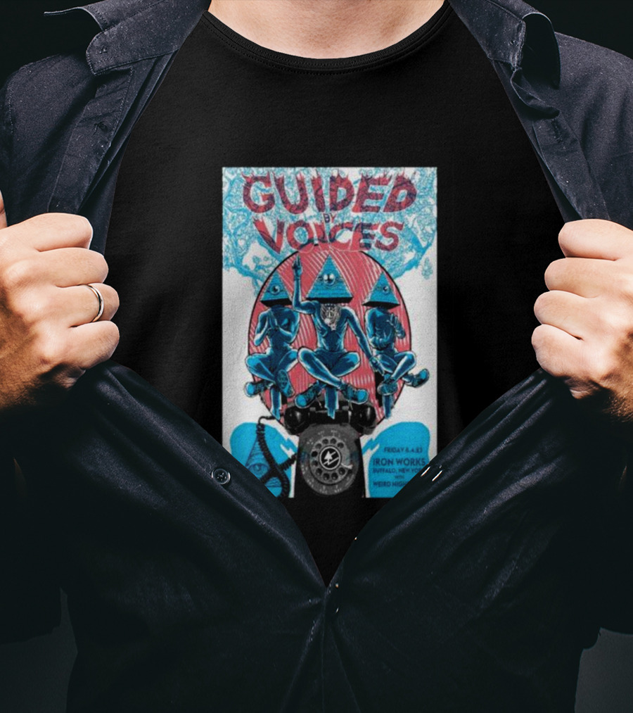Guided By Voices Friday 8-4 Iron Works Buffalo New York Weird Nightmare T-Shirt