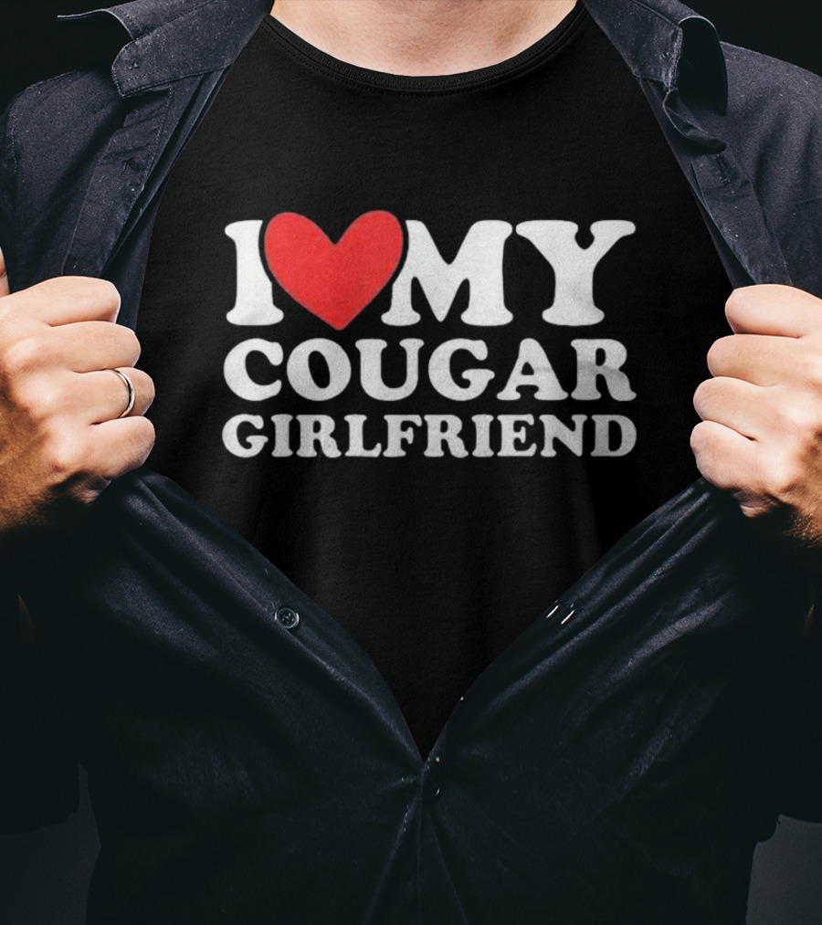 I Heart My Cougar Girlfriend Back Love My Cougar Girlfriend T-Shirt