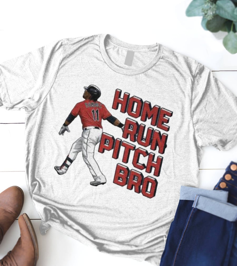 HOME RUN PITCH BRO BASEBALL SWING VINTAGE RED AND BLACK T-Shirt