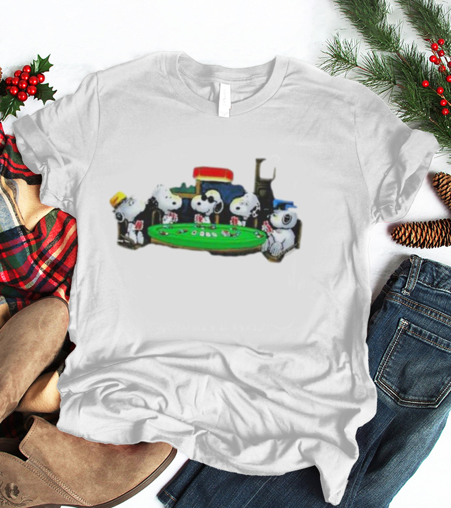 Snoopy Poker Scott Cawthon Medias Peanuts Card Game T-Shirt