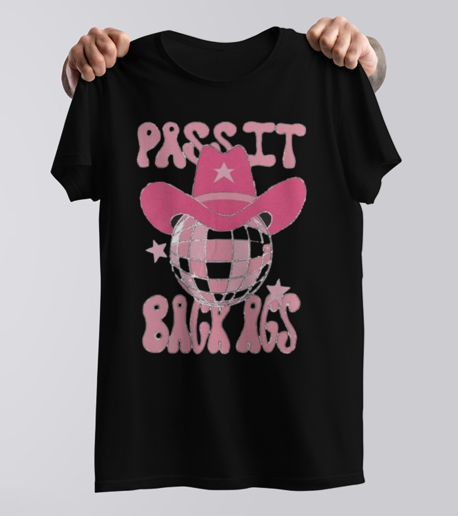 Pass It Back Ags Texas A&M Disco Cowgirl Hat And Stars T-Shirt