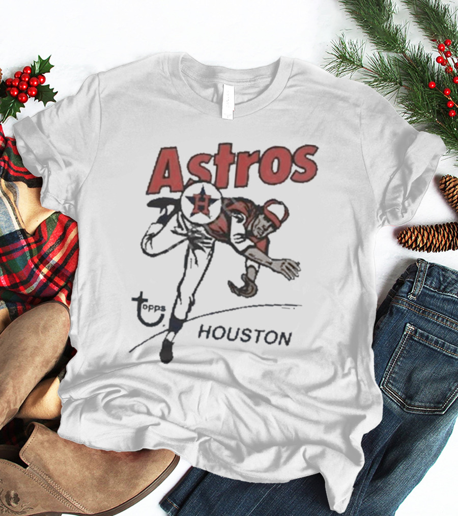Houston Astros Topps Homage Gold Tri-Blend Vintage Pitcher T-Shirt