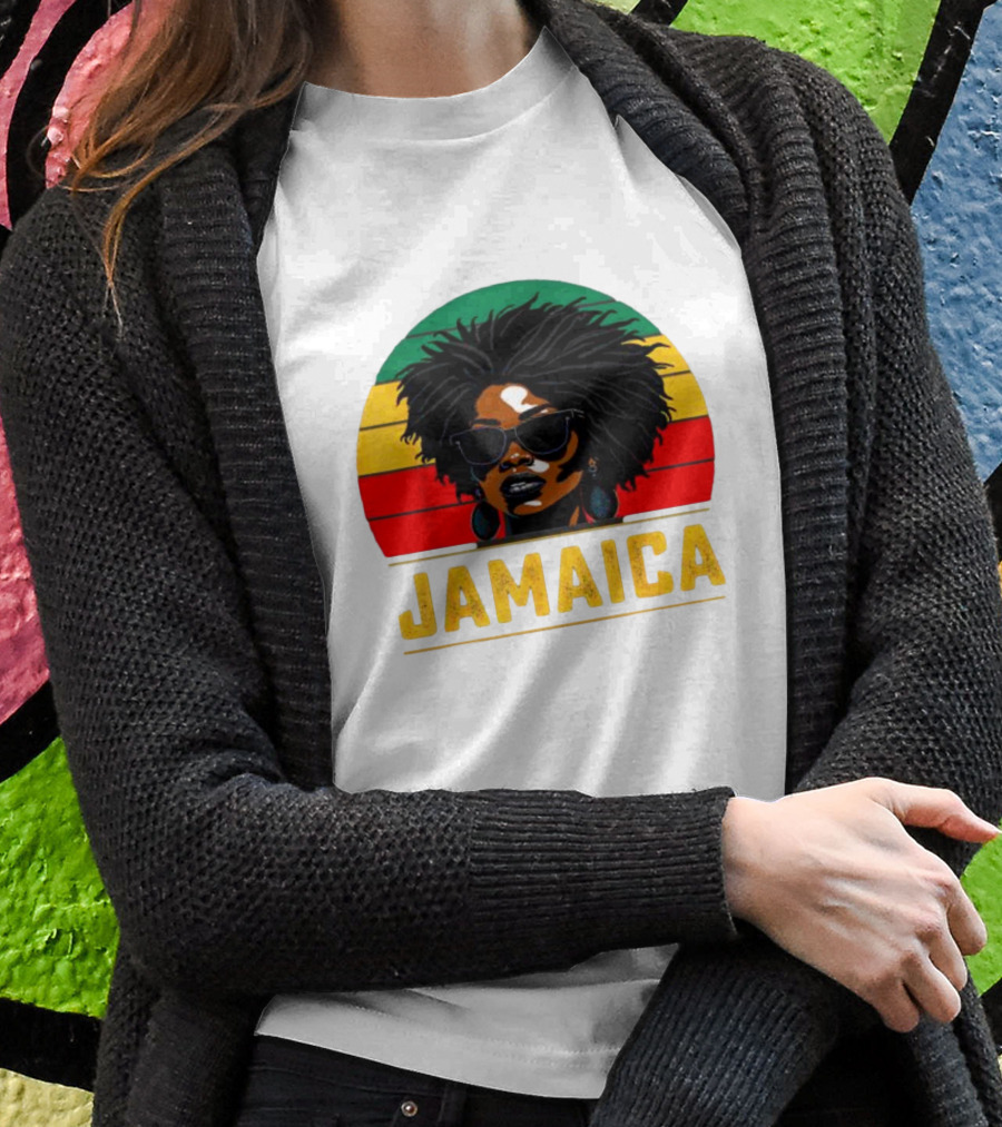 Jamaican Patriotic Women Jamaica Vintage T-Shirt