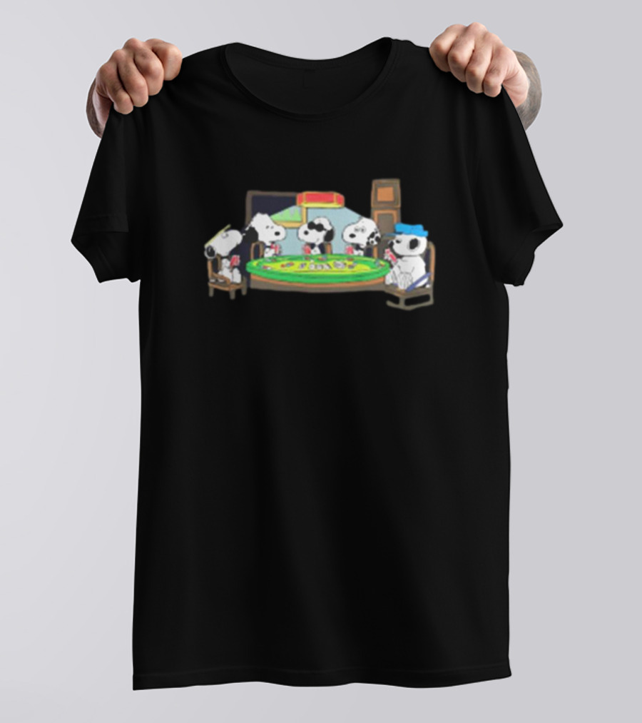 Scott Cawthon Peanuts Snoopy Playing Poker Scene T-Shirt