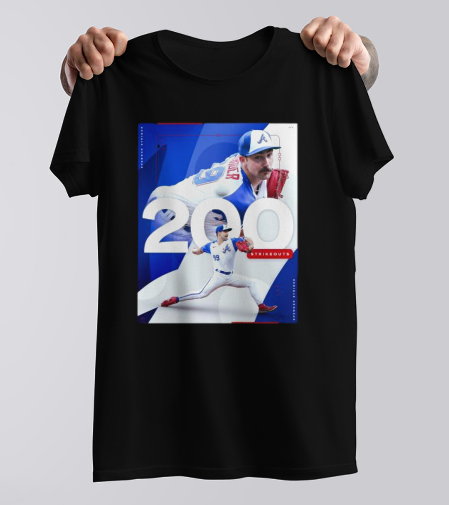 Spencer Strider 200 Strikeouts Season Braves Pitcher Milestone T-Shirt