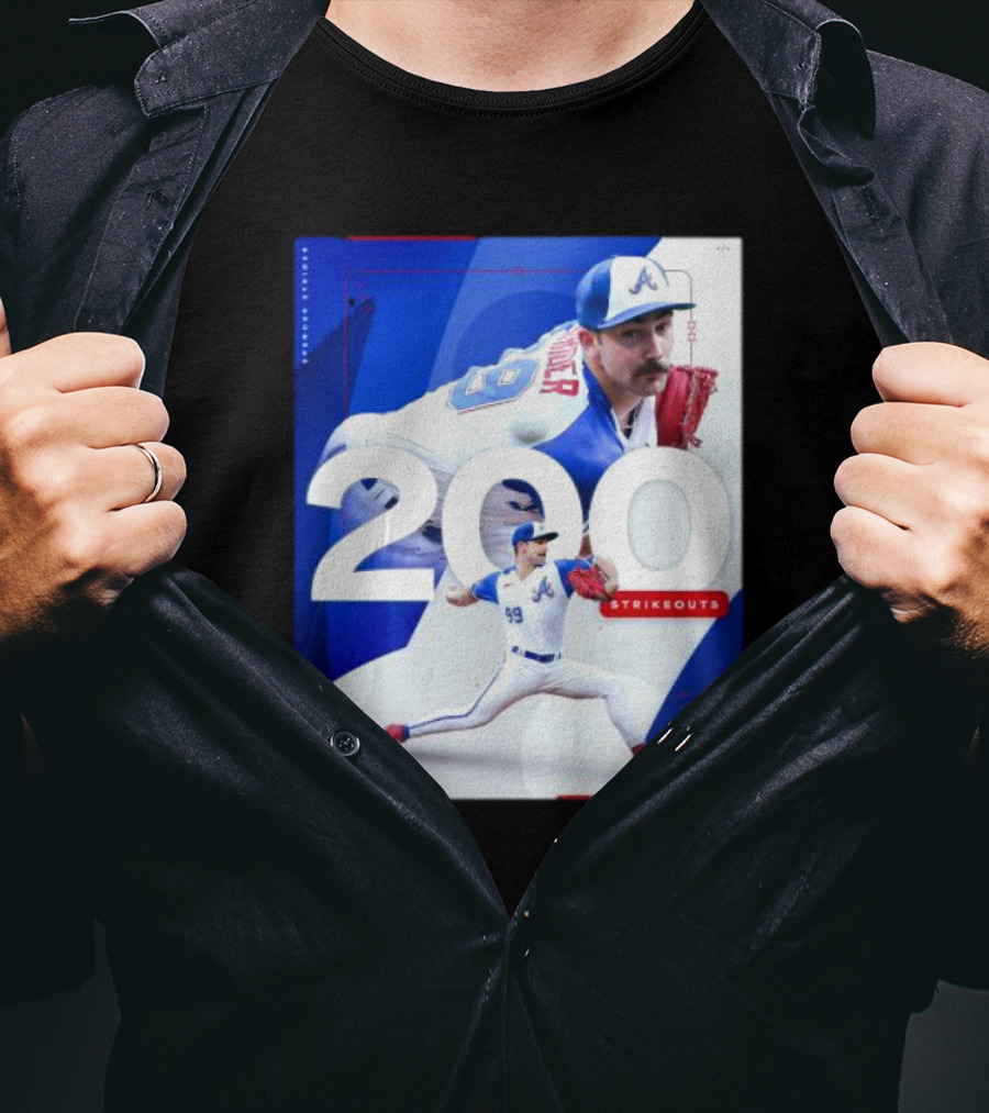 Spencer Strider 200 Strikeouts Season Braves Pitcher Milestone T-Shirt