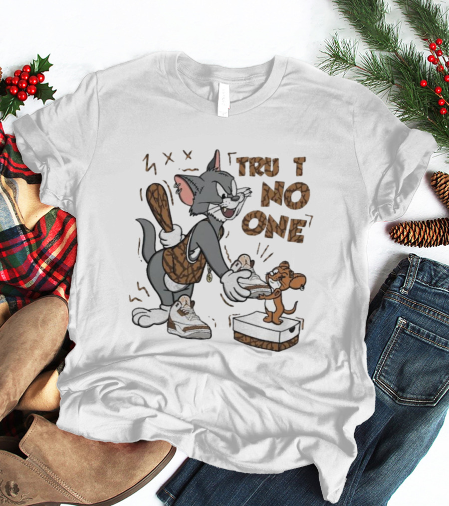 Jordan 3 Palomino Trust No One Tom And Jerry Sneakers T-Shirt