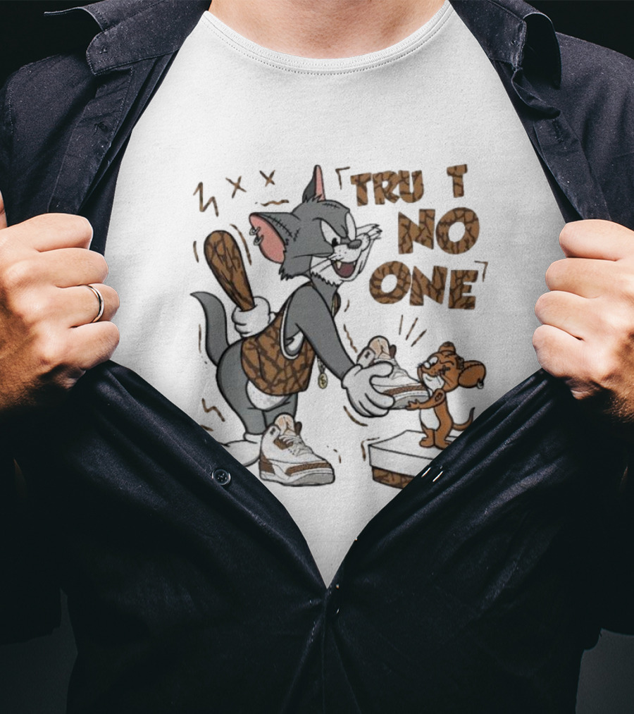 Jordan 3 Palomino Trust No One Tom And Jerry Sneakers T-Shirt