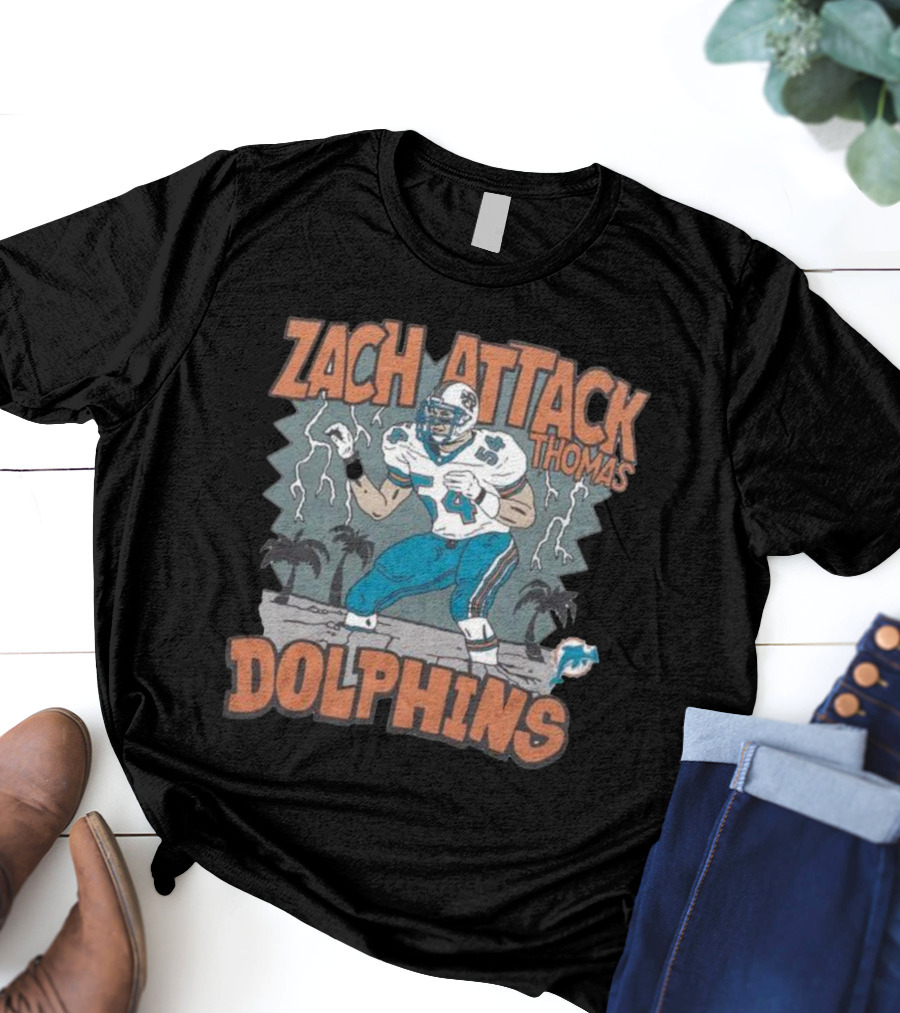 Zach Attack Thomas Dolphins Miami T-Shirt