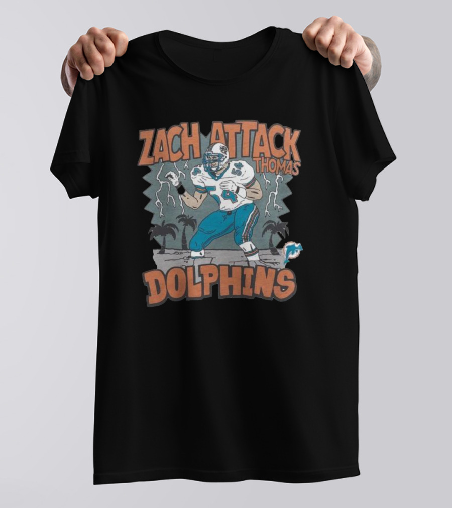 Zach Attack Thomas Dolphins Miami T-Shirt