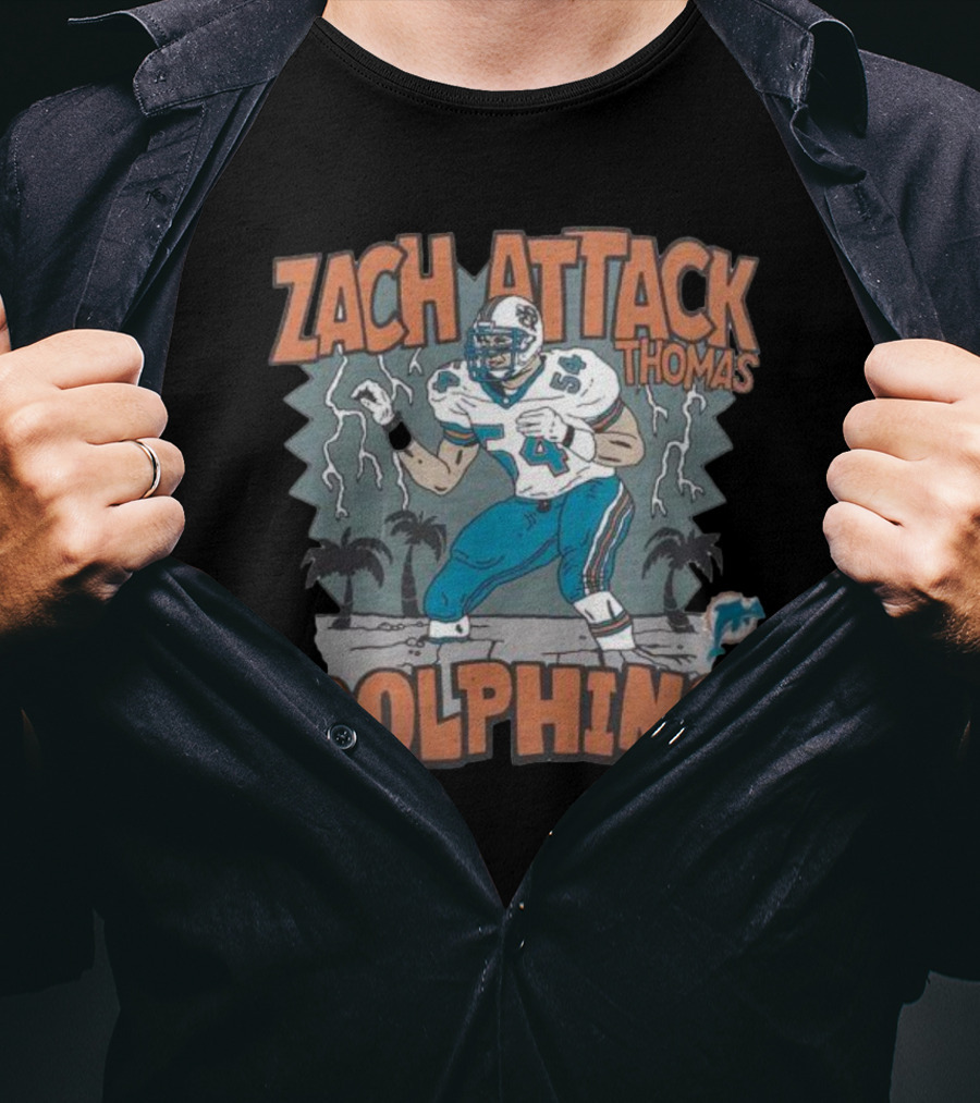 Zach Attack Thomas Dolphins Miami T-Shirt