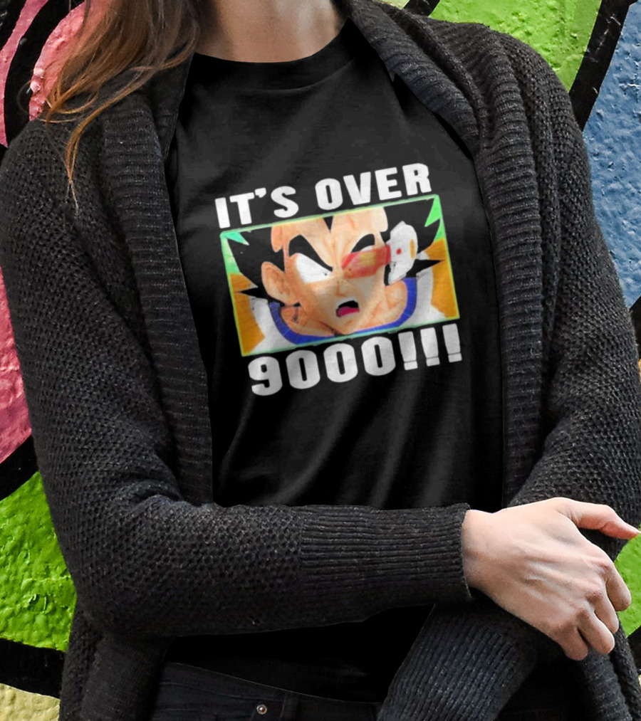 It's Over 9000 Vegeta Dragon Ball Z Power Level Iconic Scene T-Shirt