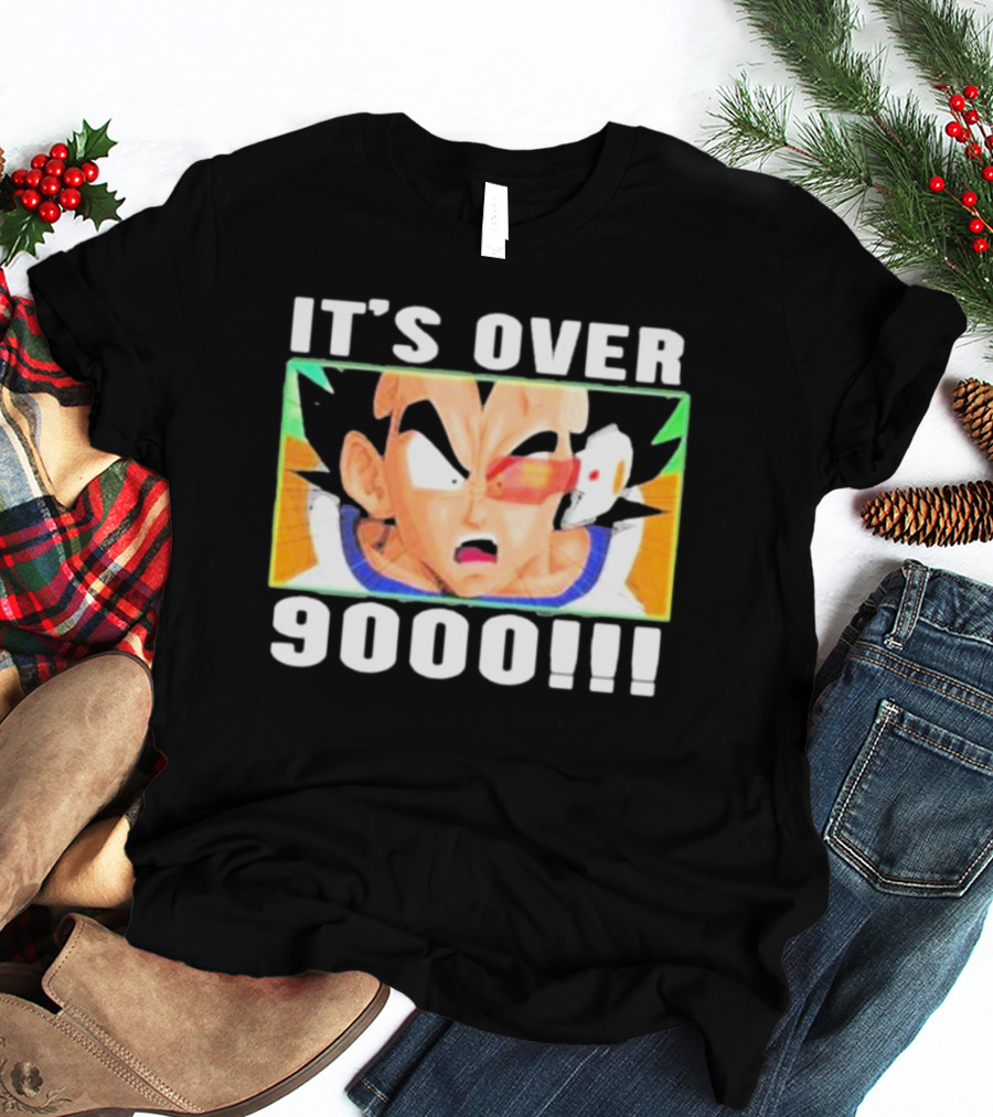 It's Over 9000 Vegeta Dragon Ball Z Power Level Iconic Scene T-Shirt