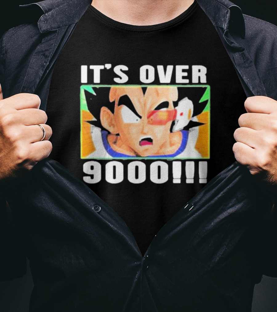 It's Over 9000 Vegeta Dragon Ball Z Power Level Iconic Scene T-Shirt