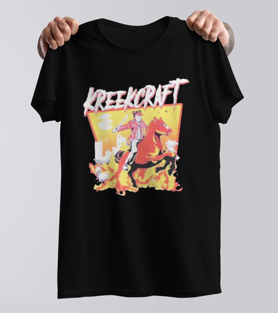 KreekCraft Fiery Horseback Adventure T-Shirt