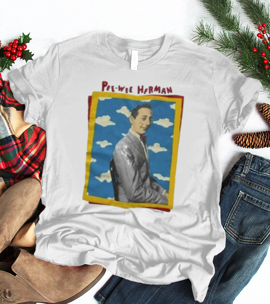 Pee Wee Herman Colorful Cloud Background T-Shirt