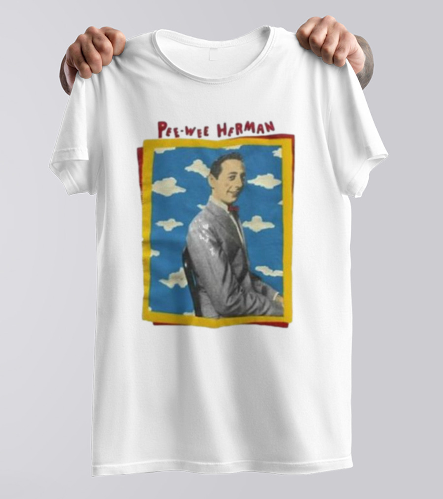 Pee Wee Herman Colorful Cloud Background T-Shirt