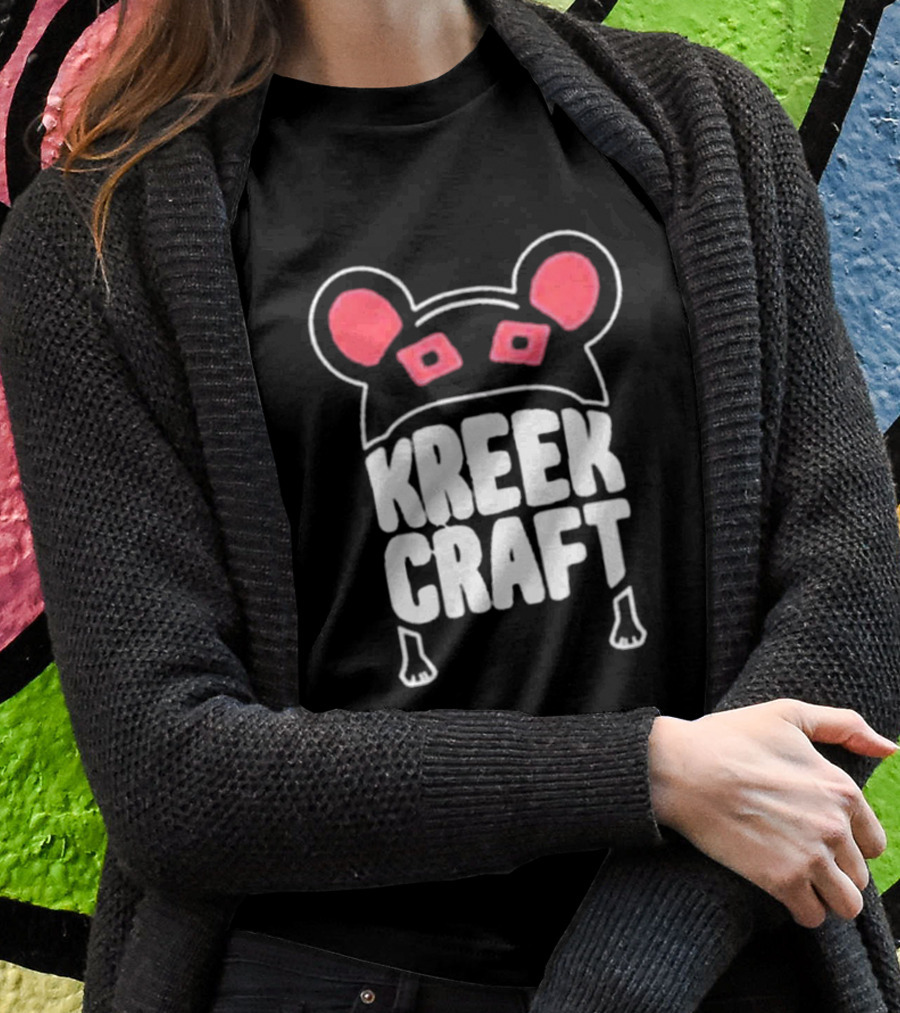 KreekCraft Bear Ears Red Eyes Branding T-Shirt