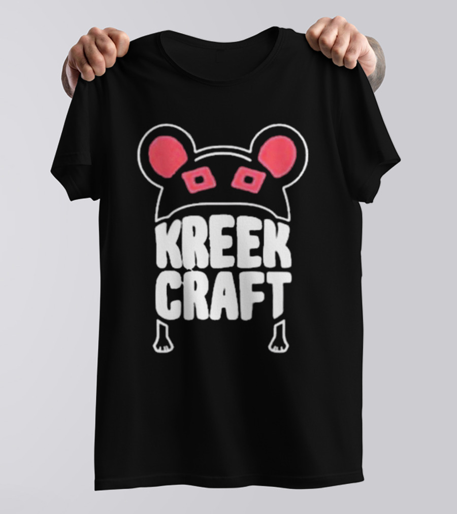 KreekCraft Bear Ears Red Eyes Branding T-Shirt