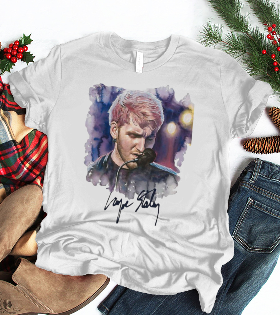 Layne Staley Signature Artwork With Microphone And Lights T-Shirt