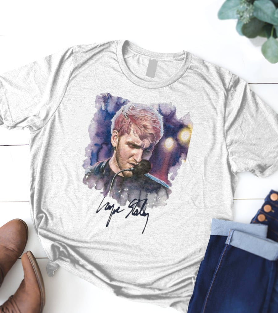 Layne Staley Signature Artwork With Microphone And Lights T-Shirt