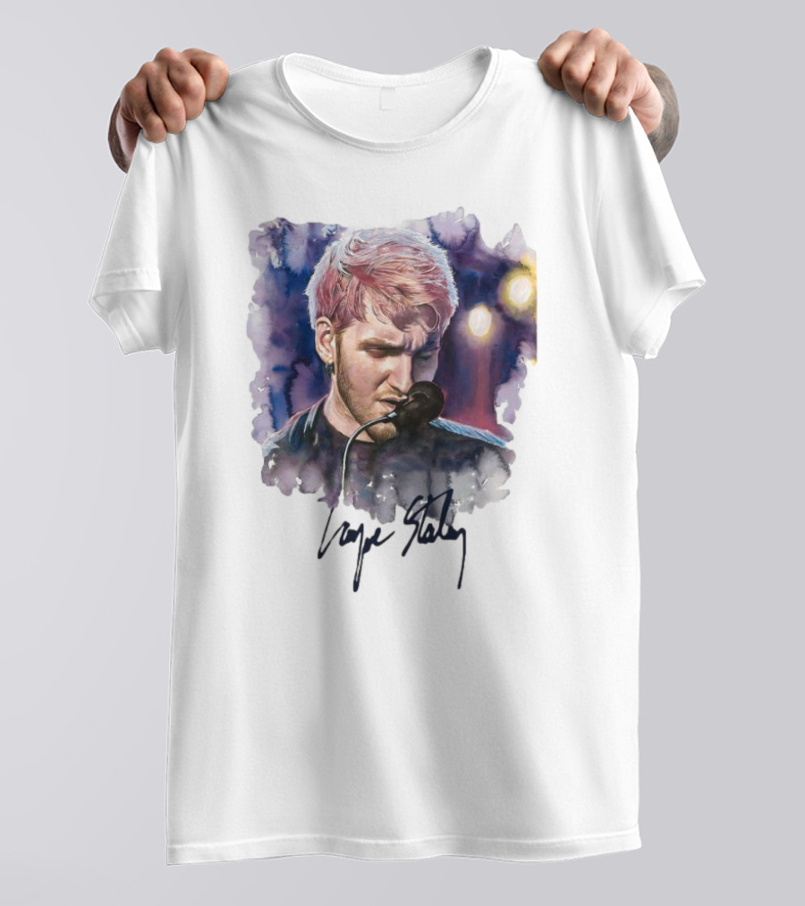 Layne Staley Signature Artwork With Microphone And Lights T-Shirt