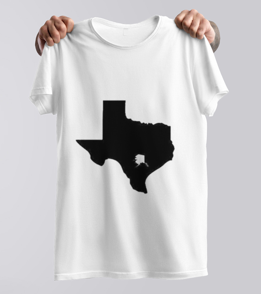 Many People Don’t Realize How Small Alaska Really Is When The Image Is Not To Scale Texas Silhouette Comparison T-Shirt
