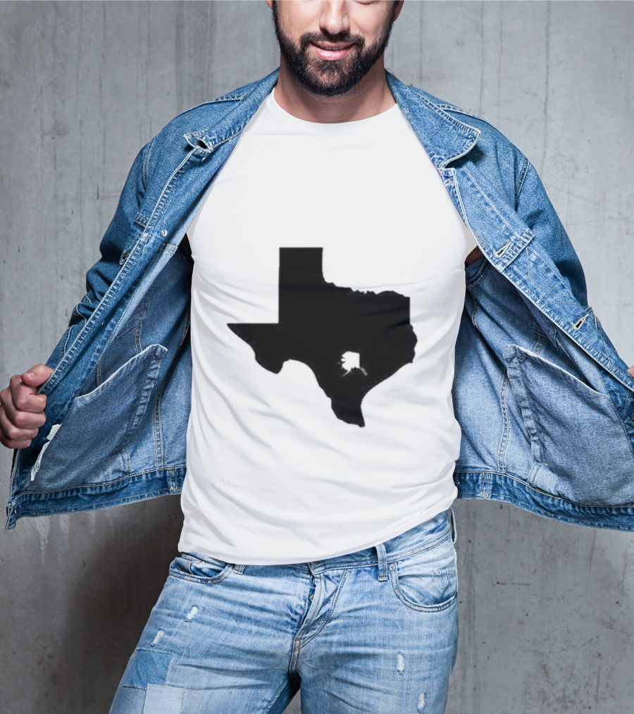 Many People Don’t Realize How Small Alaska Really Is When The Image Is Not To Scale Texas Silhouette Comparison T-Shirt