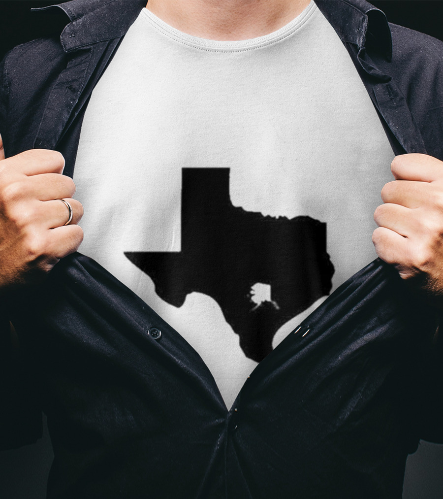 Many People Don’t Realize How Small Alaska Really Is When The Image Is Not To Scale Texas Silhouette Comparison T-Shirt