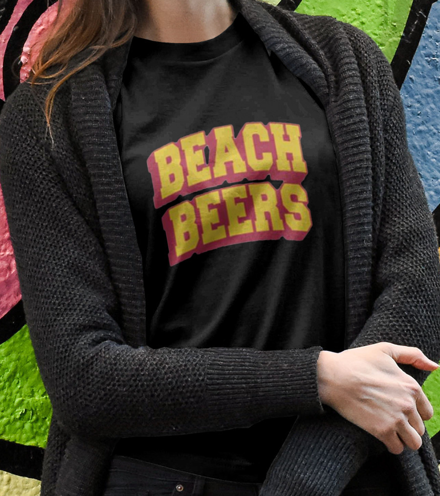 Beach Beers Bold Varsity Text T-Shirt