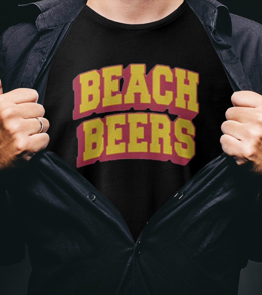 Beach Beers Bold Varsity Text T-Shirt