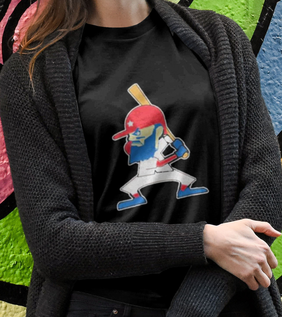 Fighting Phil Baseball Character Retro Cartoon T-Shirt