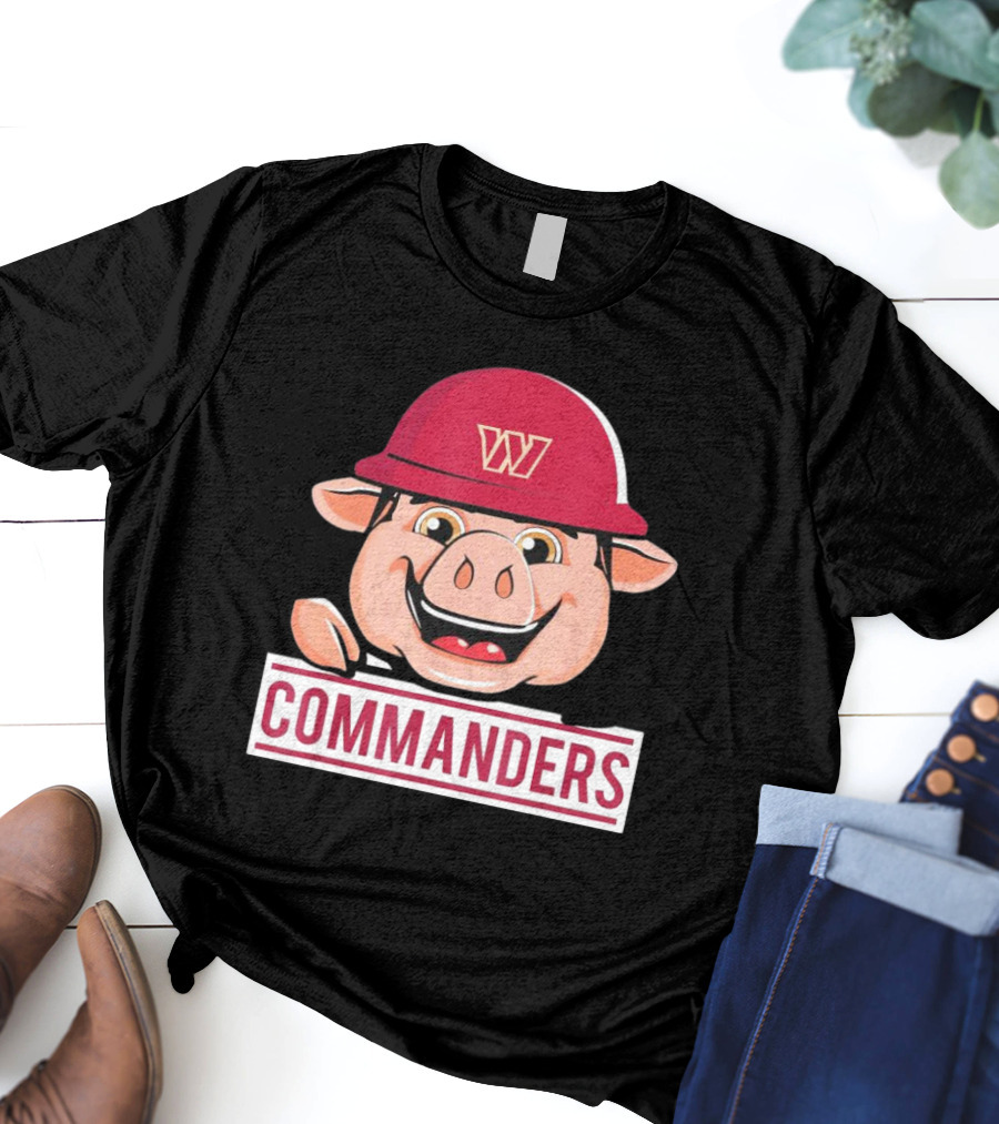 Major Tuddy Commanders NFL Team Mascot Football Fan T-Shirt