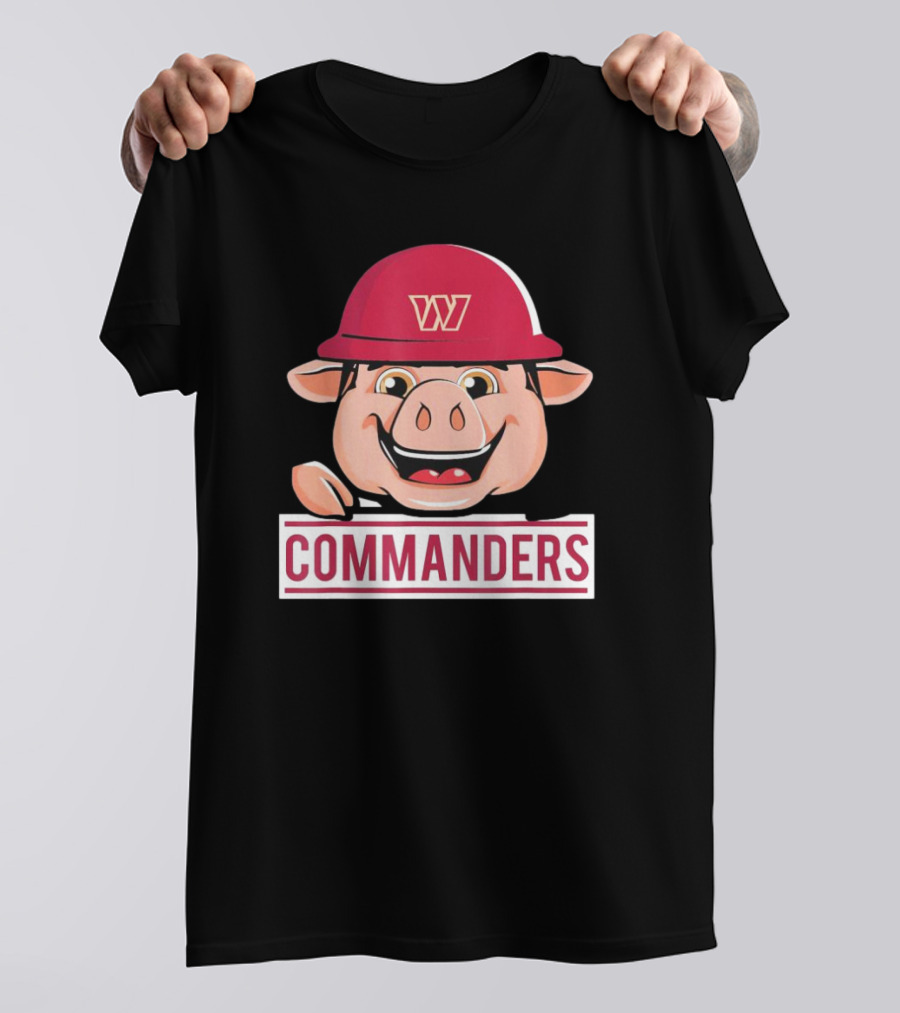 Major Tuddy Commanders NFL Team Mascot Football Fan T-Shirt