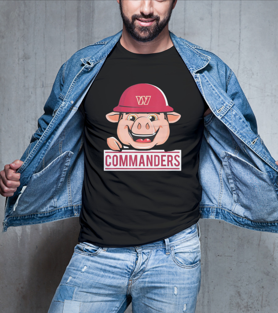 Major Tuddy Commanders NFL Team Mascot Football Fan T-Shirt