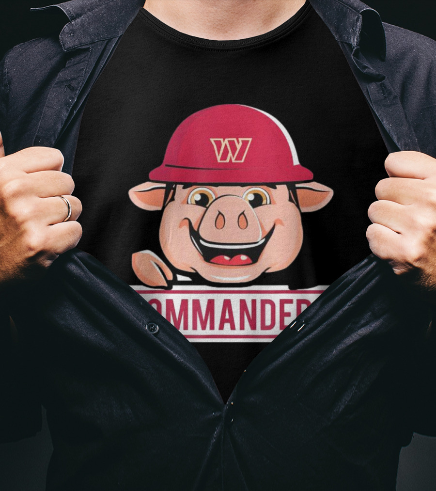 Major Tuddy Commanders NFL Team Mascot Football Fan T-Shirt