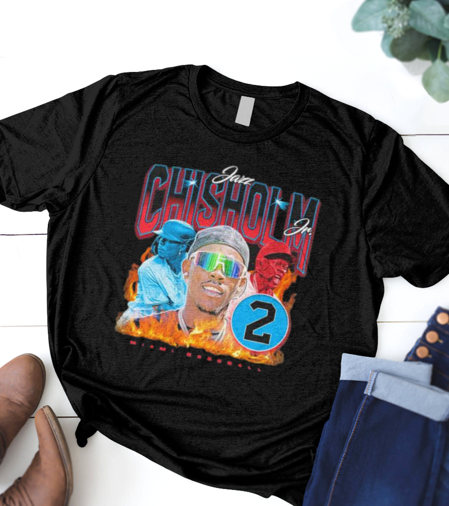 Jazz Chisholm Jr. Miami Baseball 90s Number 2 T-Shirt