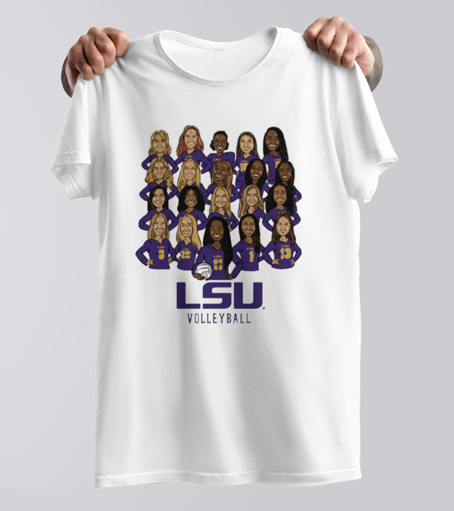 LSU Tigers Volleyball NIL Women's Team Players T-Shirt