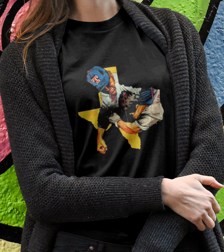 Nolan Ryan Robin Ventura Texas Baseball Fight Iconic Moment T-Shirt